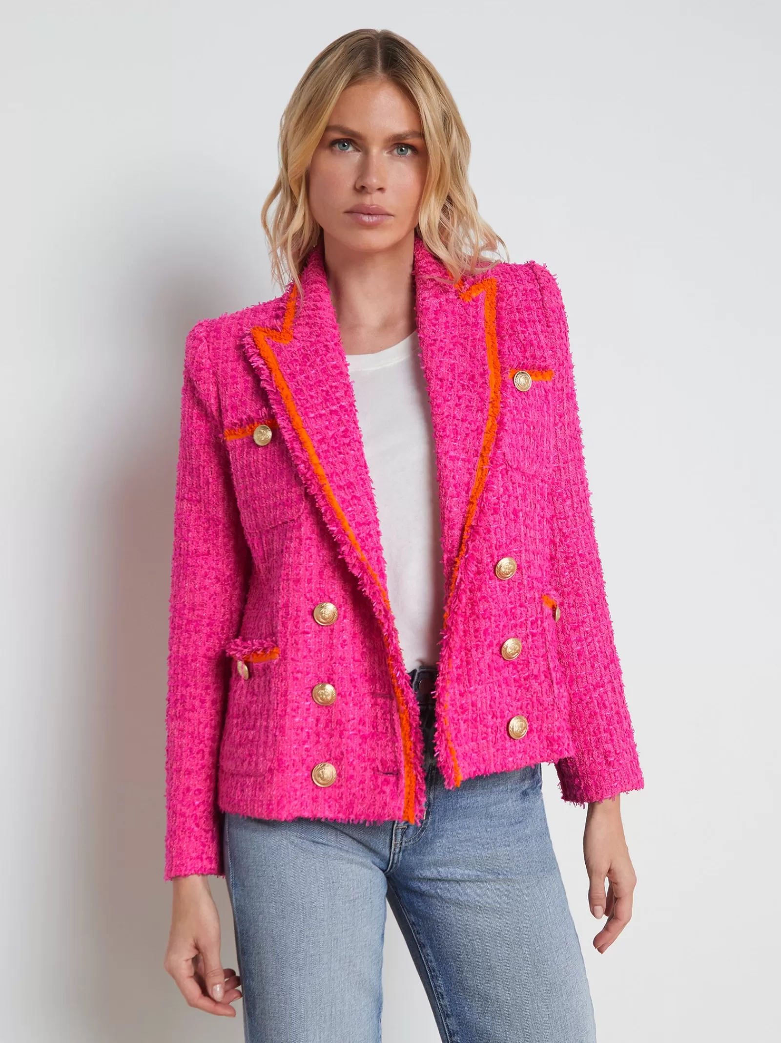L'AGENCE Alectra Textured Tweed Jacket< Spring Collection | Best Sellers
