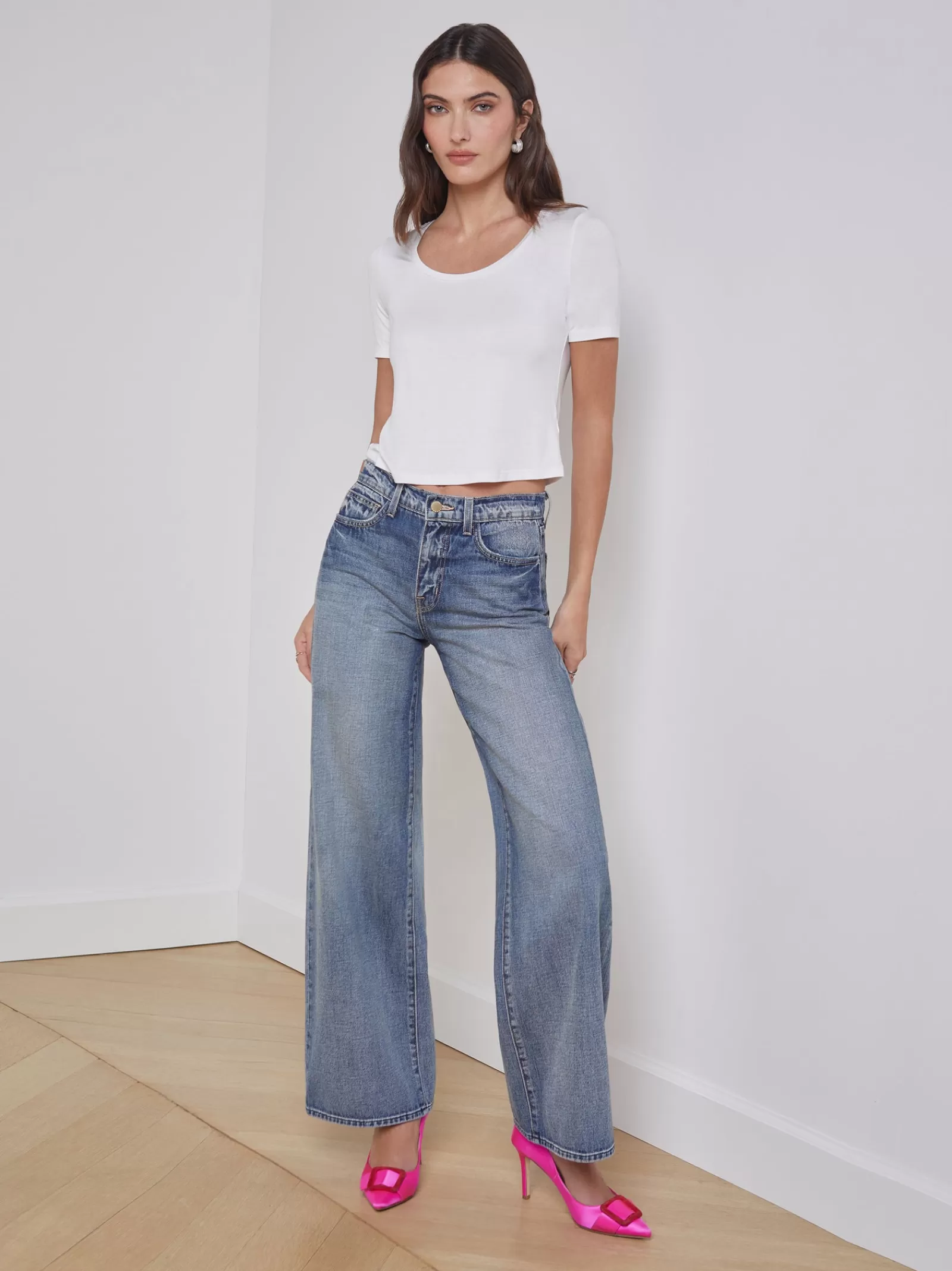 L'AGENCE Alicent Wide-Leg Jean< Wide & Relaxed