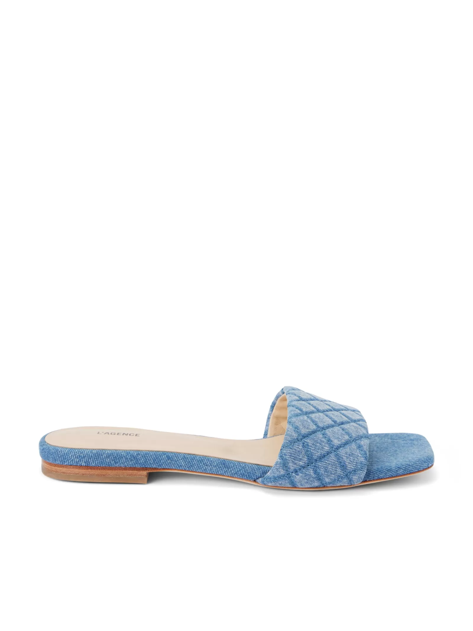 L'AGENCE Aloise Denim Slide Sandal< Spring Collection | Sandals & Wedges