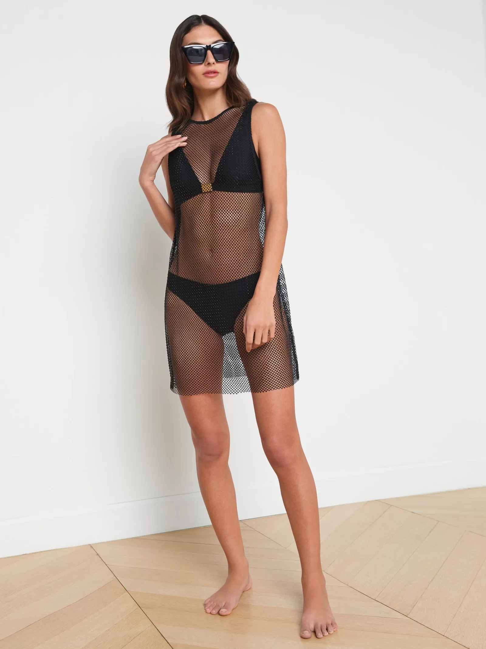 L'AGENCE Angela Mesh Cover-Up Dress< Spring Collection | Swimwear