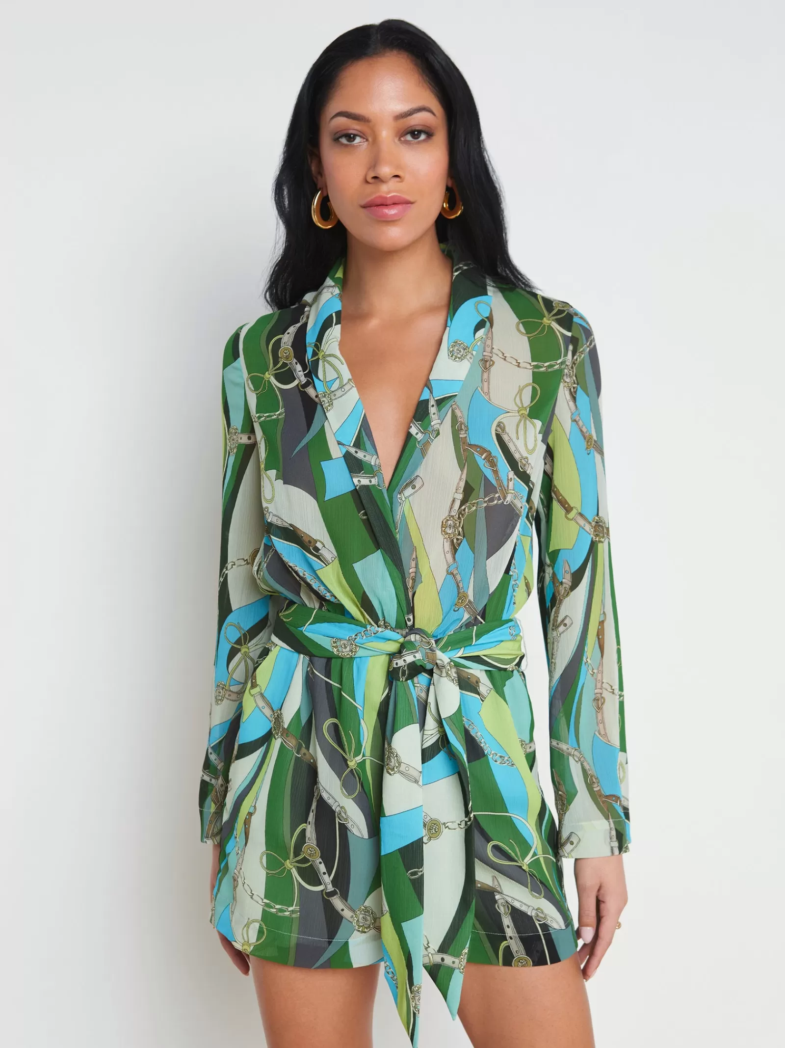 L'AGENCE Arabell Romper< Print Edition | Spring Collection