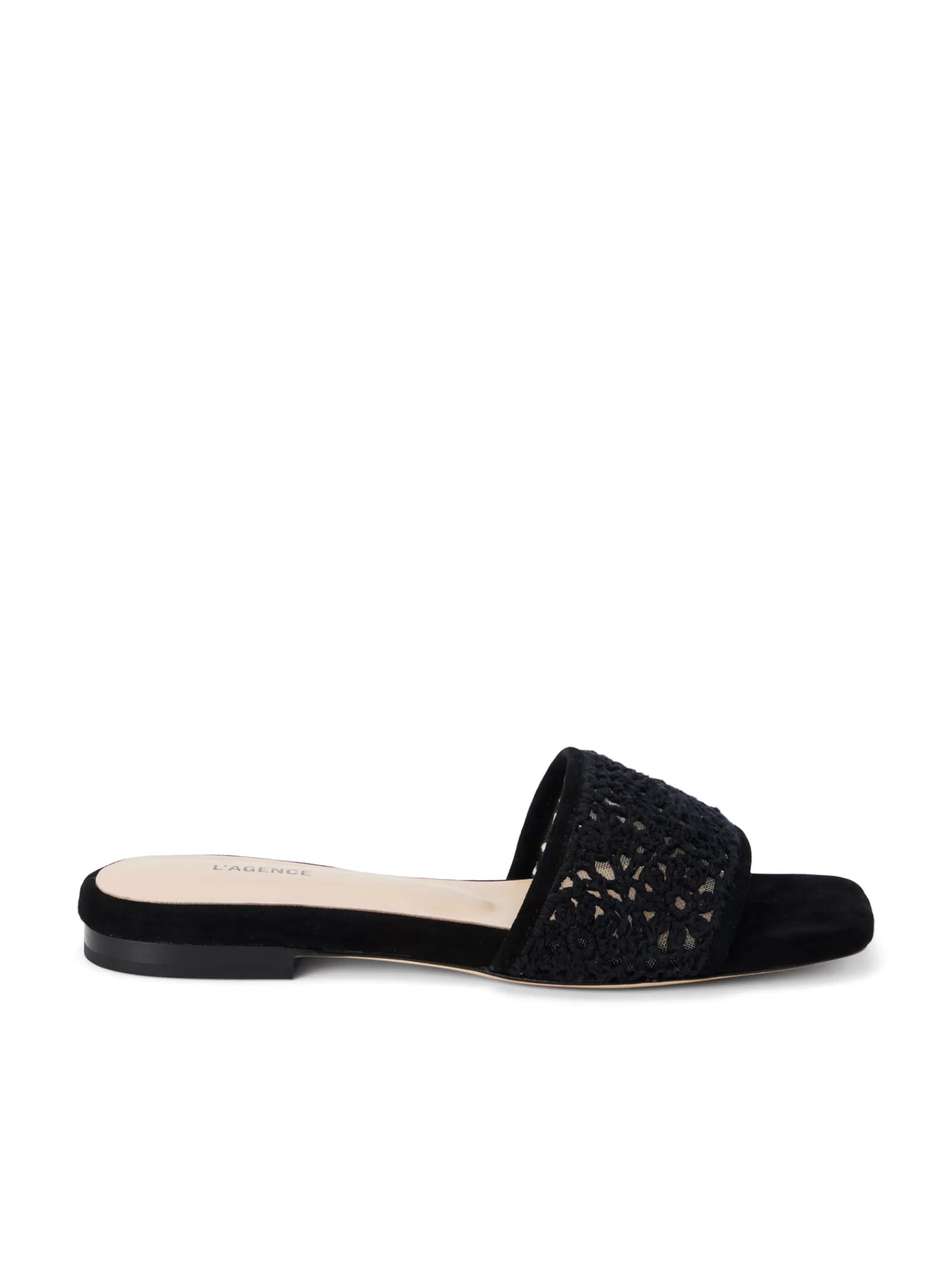 L'AGENCE Armelle Crochet Slide Sandal< Spring Collection | Sandals & Wedges
