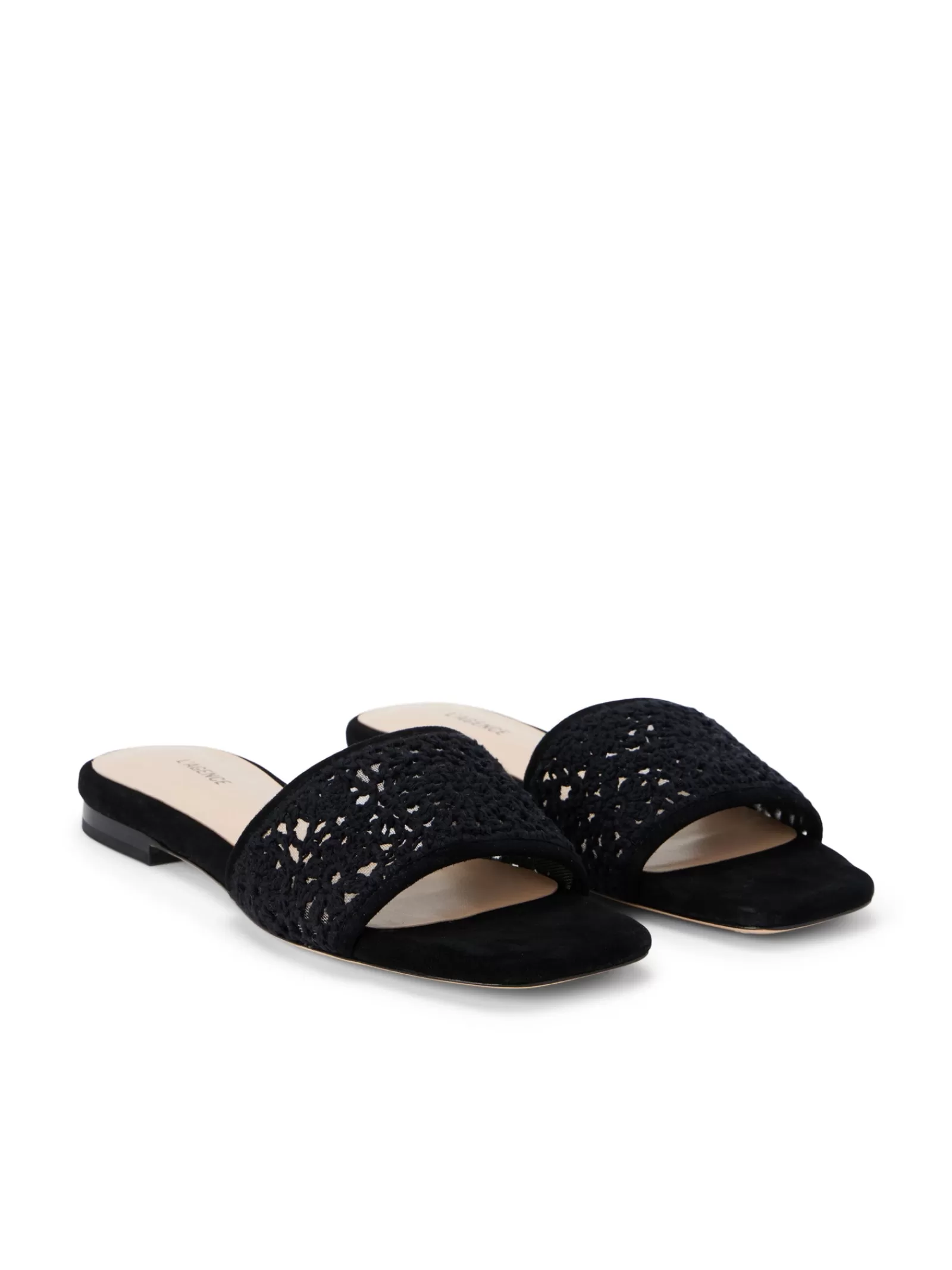 L'AGENCE Armelle Crochet Slide Sandal< Spring Collection | Sandals & Wedges