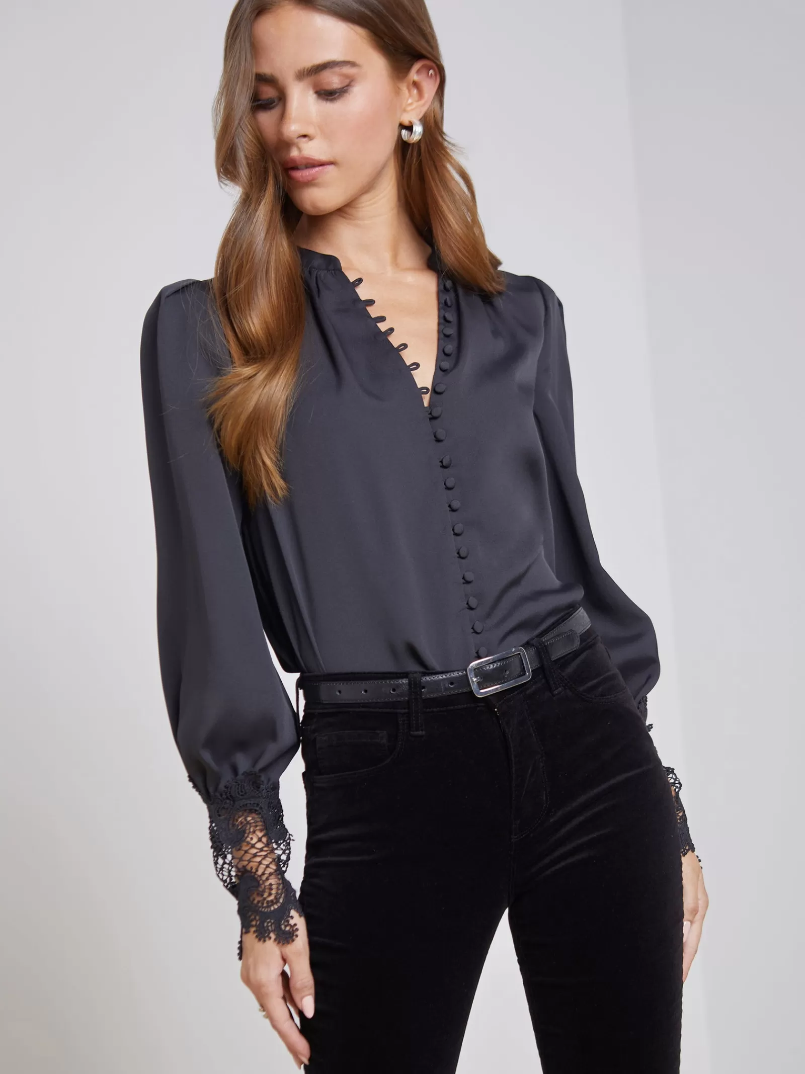 L'AGENCE Ava Blouse< Back in Stock | All Things Black