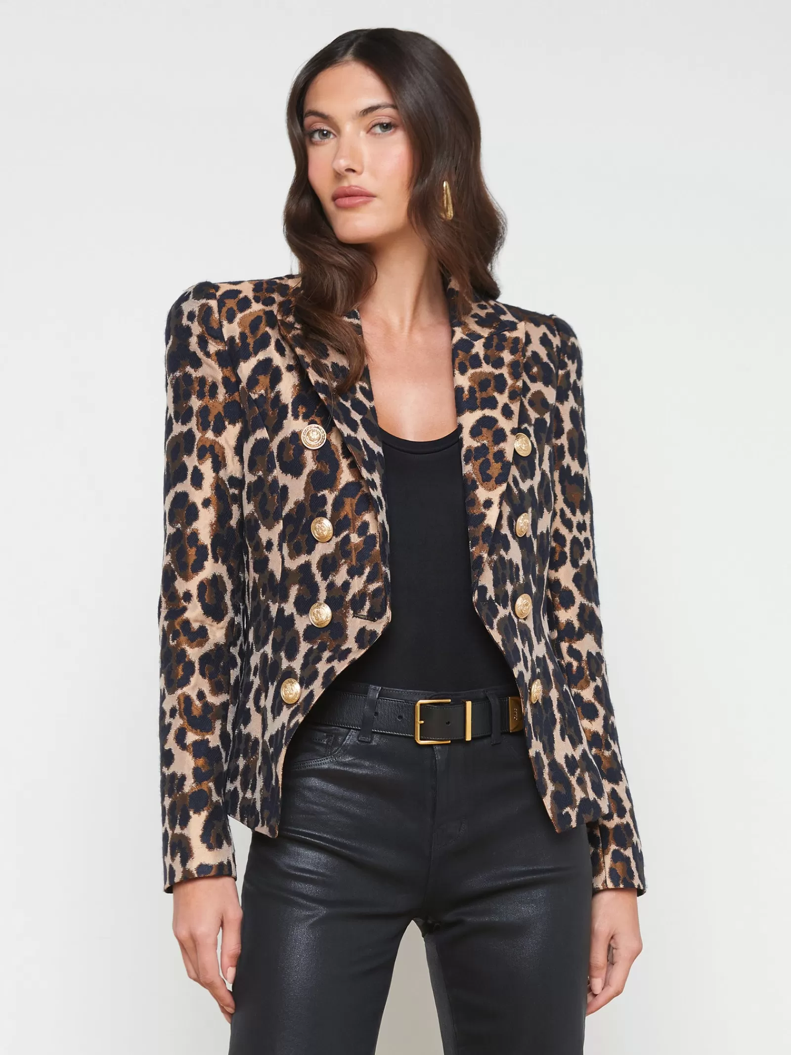 L'AGENCE Bethany Tapered Blazer< Print Edition | Spring Collection