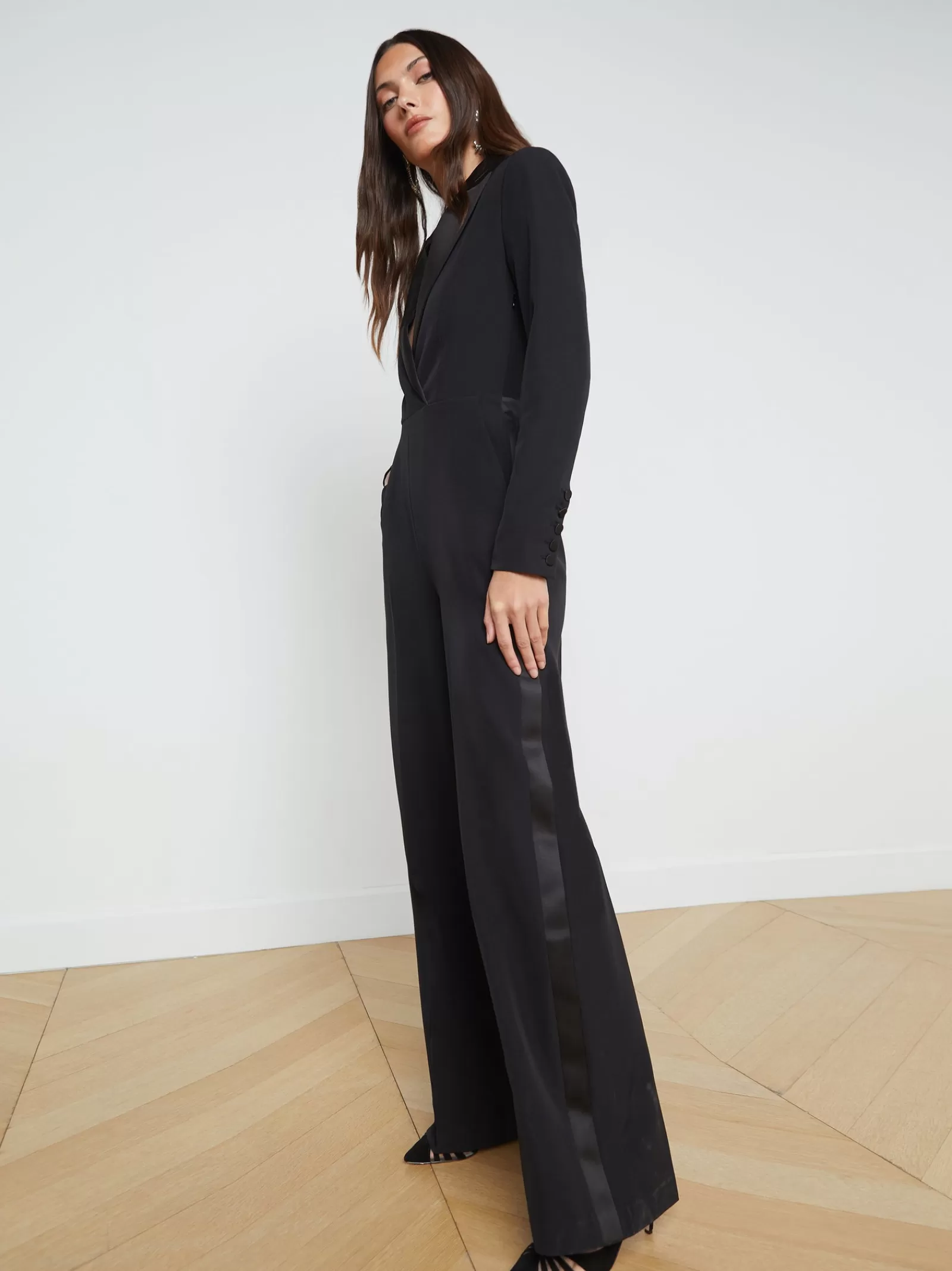 L'AGENCE Bora Tux Jumpsuit< All Things Black | Online Exclusives