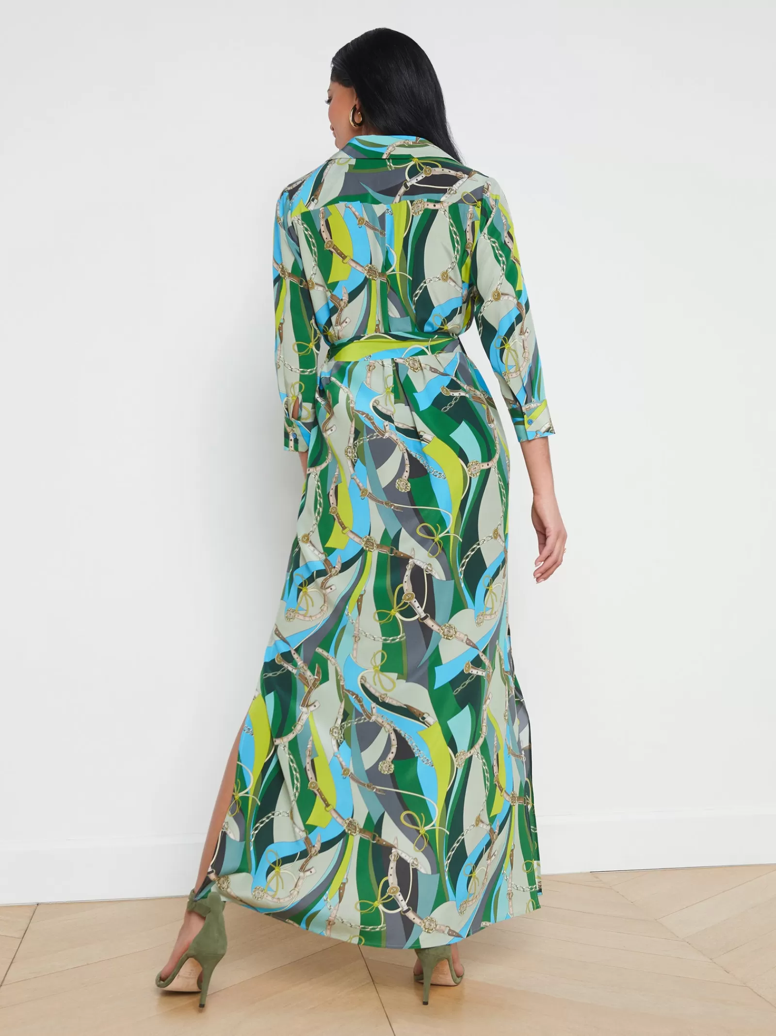 L'AGENCE Cameron Silk Shirt Dress< Print Edition | Spring Collection