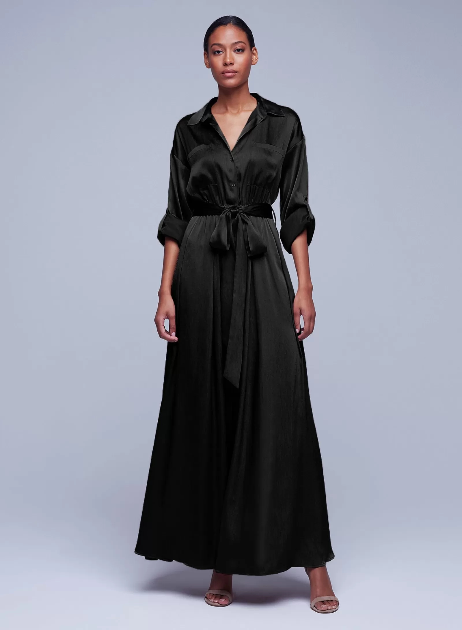 L'AGENCE Cammi Shirt Dress< All Things Black | Dresses & Jumpsuits