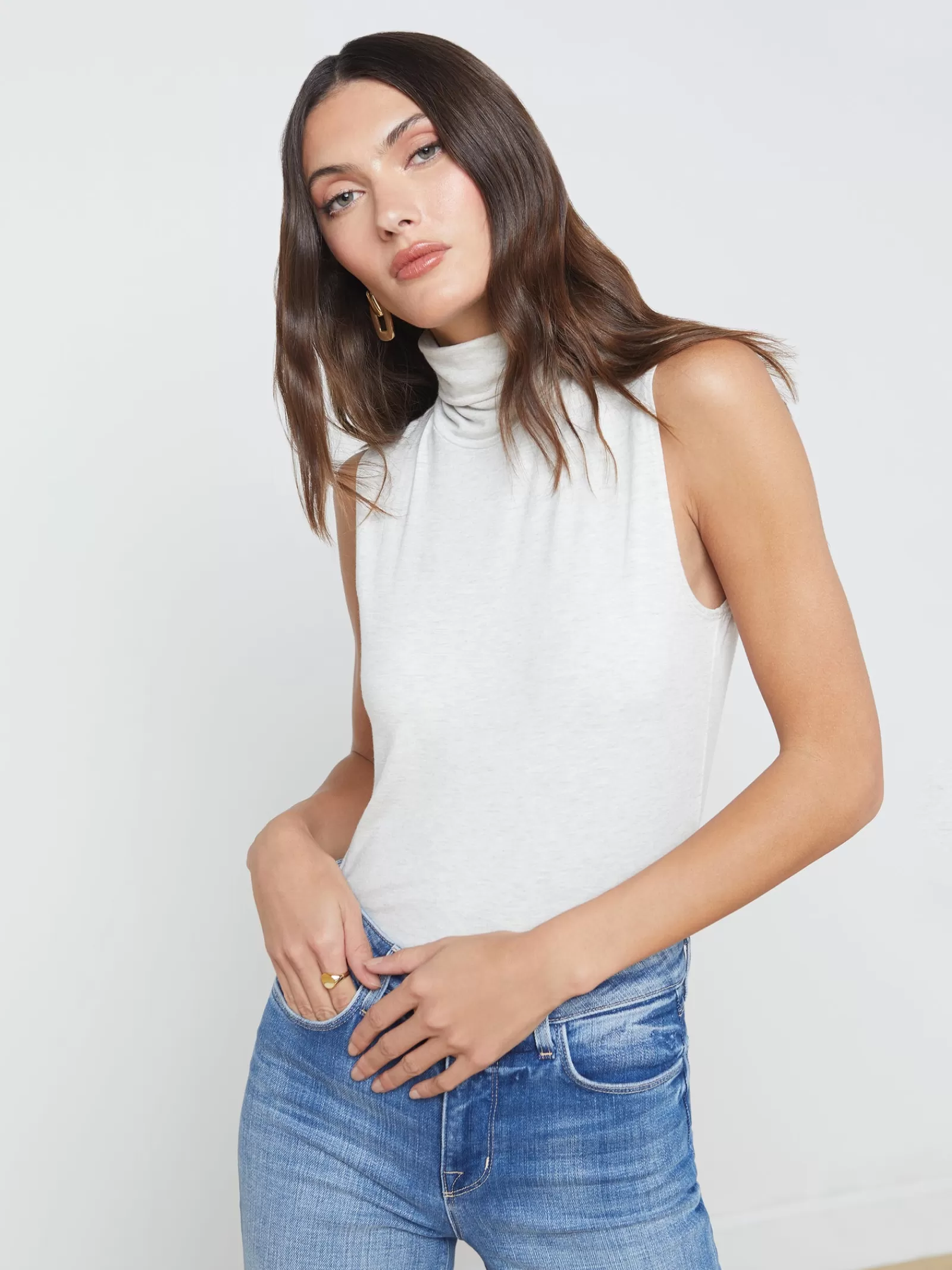 L'AGENCE Ceci Sleeveless Turtleneck< Online Exclusives | Back in Stock