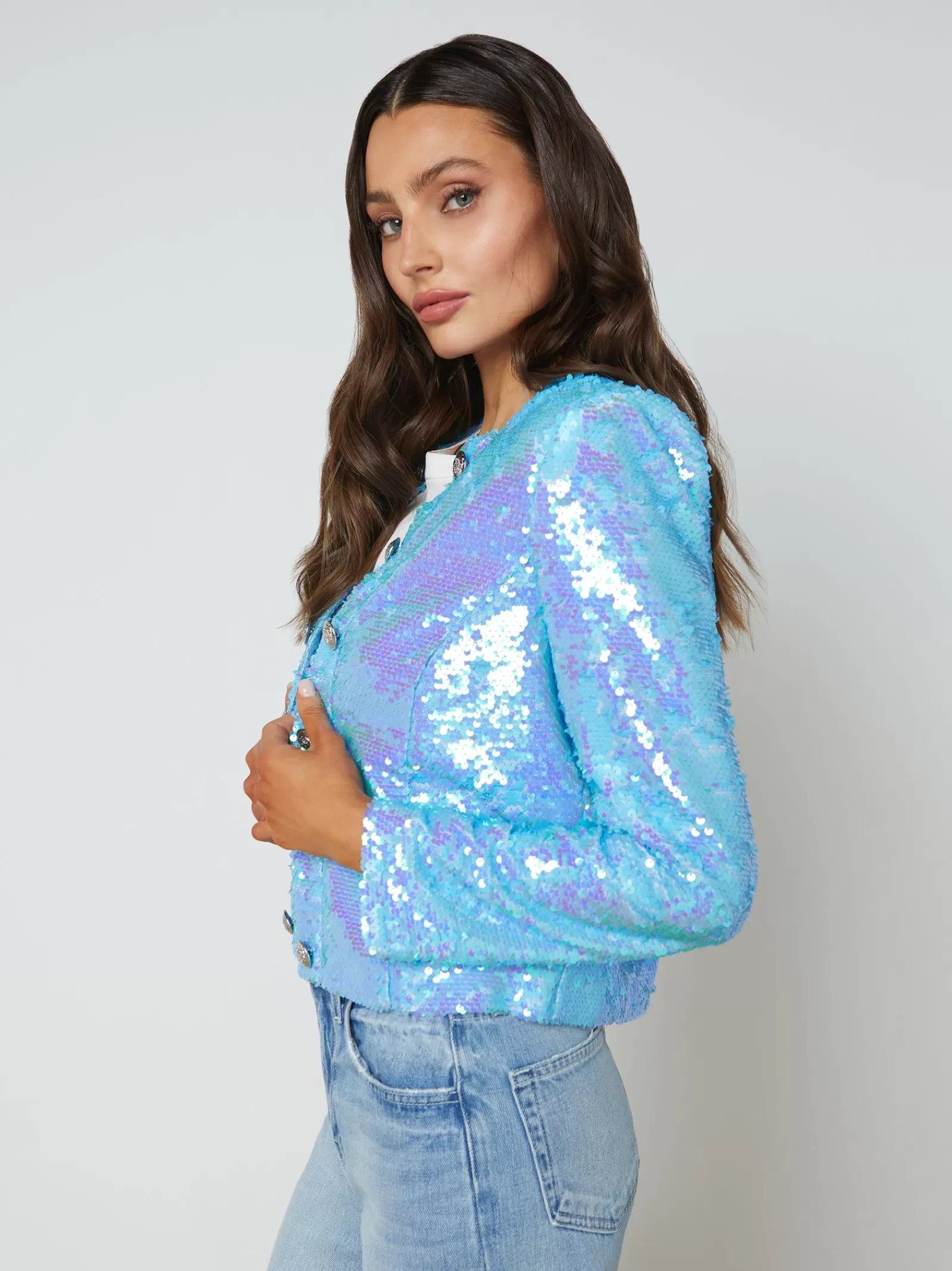 L'AGENCE Cerise Sequin Jacket< Spring Collection | Blazers & Jackets