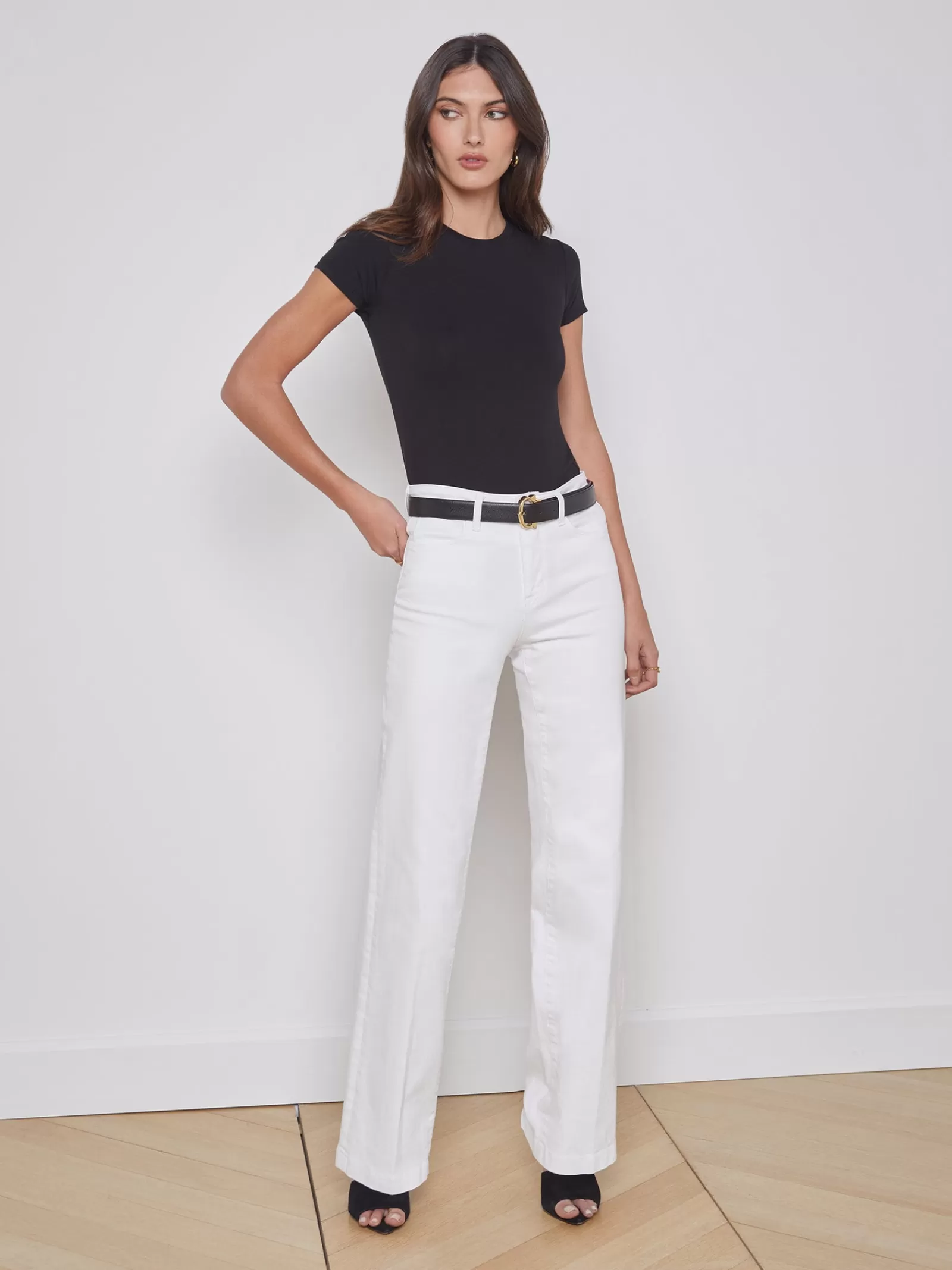 L'AGENCE Clayton Wide-Leg Jean< Nouveau Whites | Wide & Relaxed