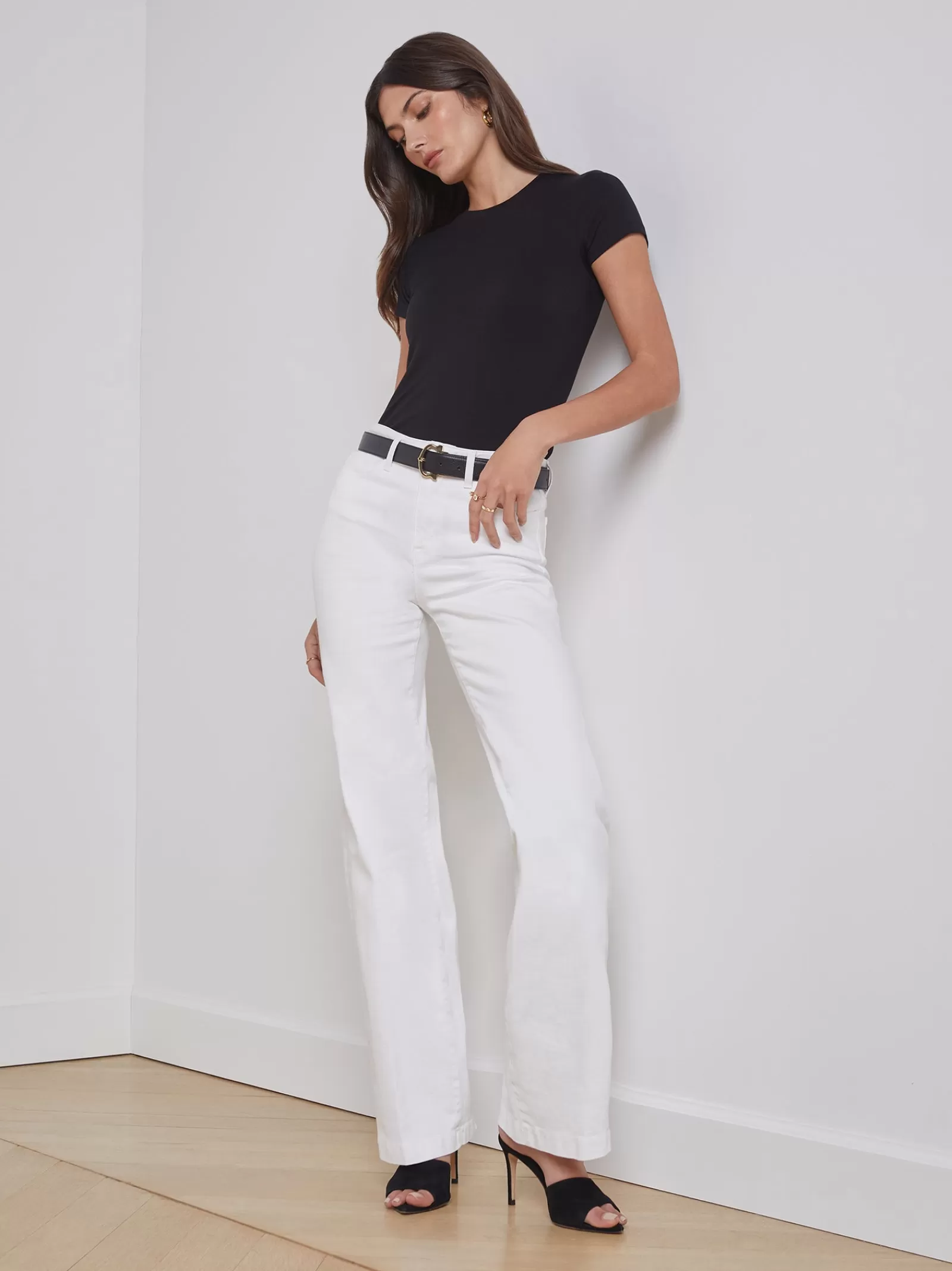 L'AGENCE Clayton Wide-Leg Jean< Nouveau Whites | Wide & Relaxed