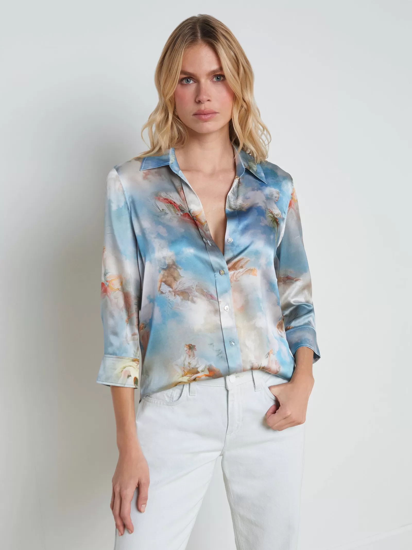 L'AGENCE Dani Silk Blouse< Print Edition | Spring Collection
