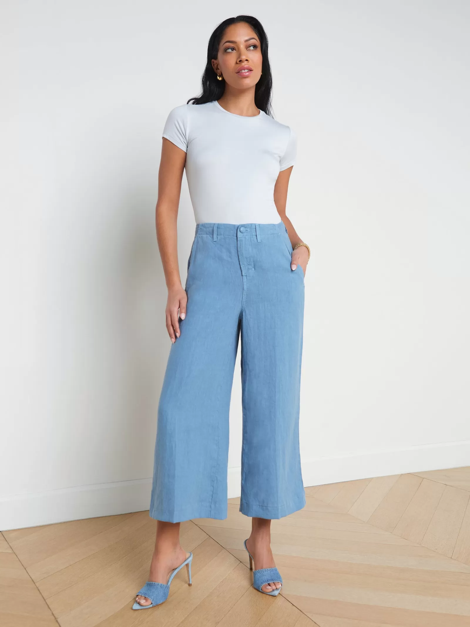 L'AGENCE Henderson Linen Cropped Pant< Sets | Spring Collection
