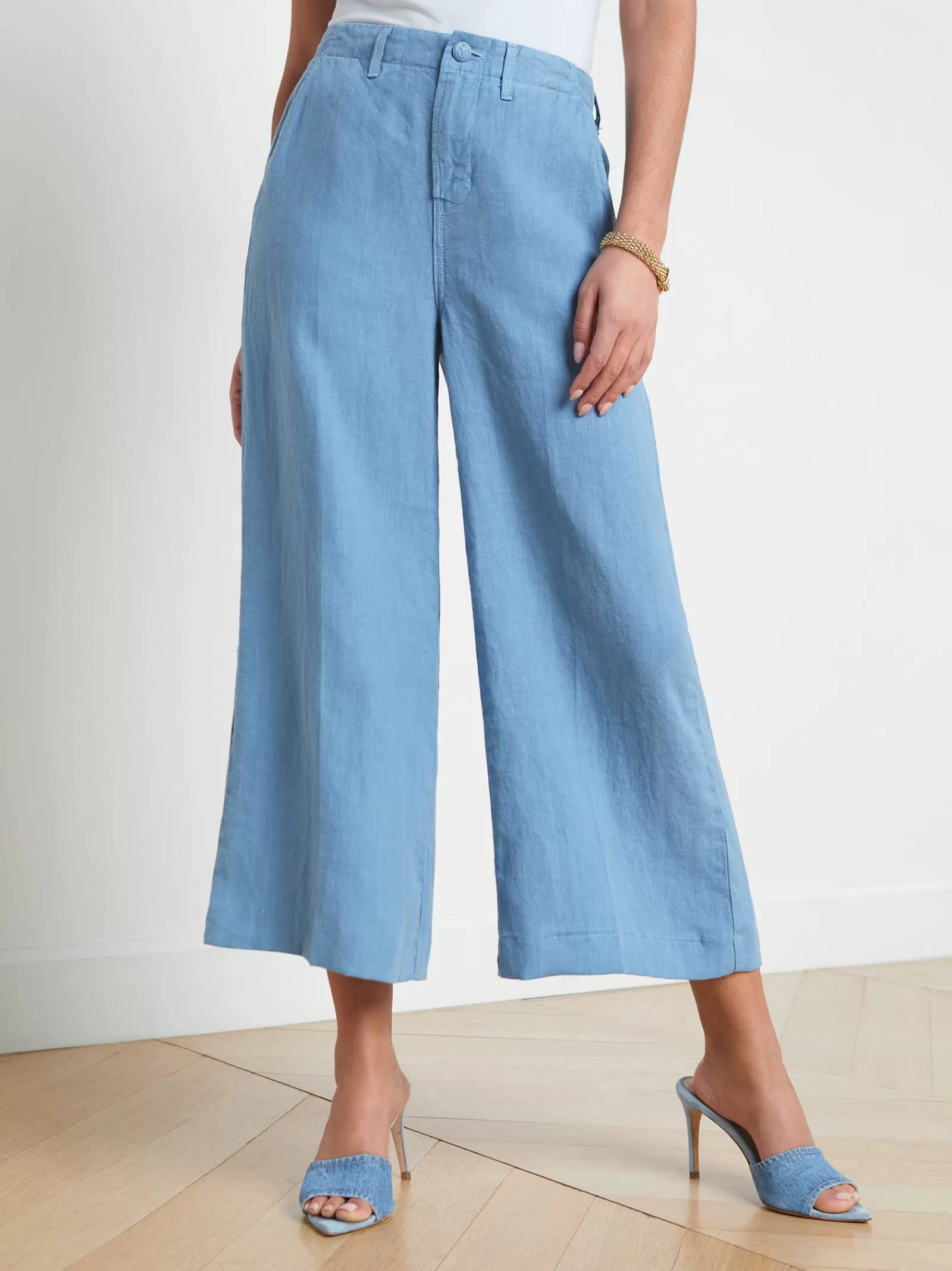 L'AGENCE Henderson Linen Cropped Pant< Sets | Spring Collection
