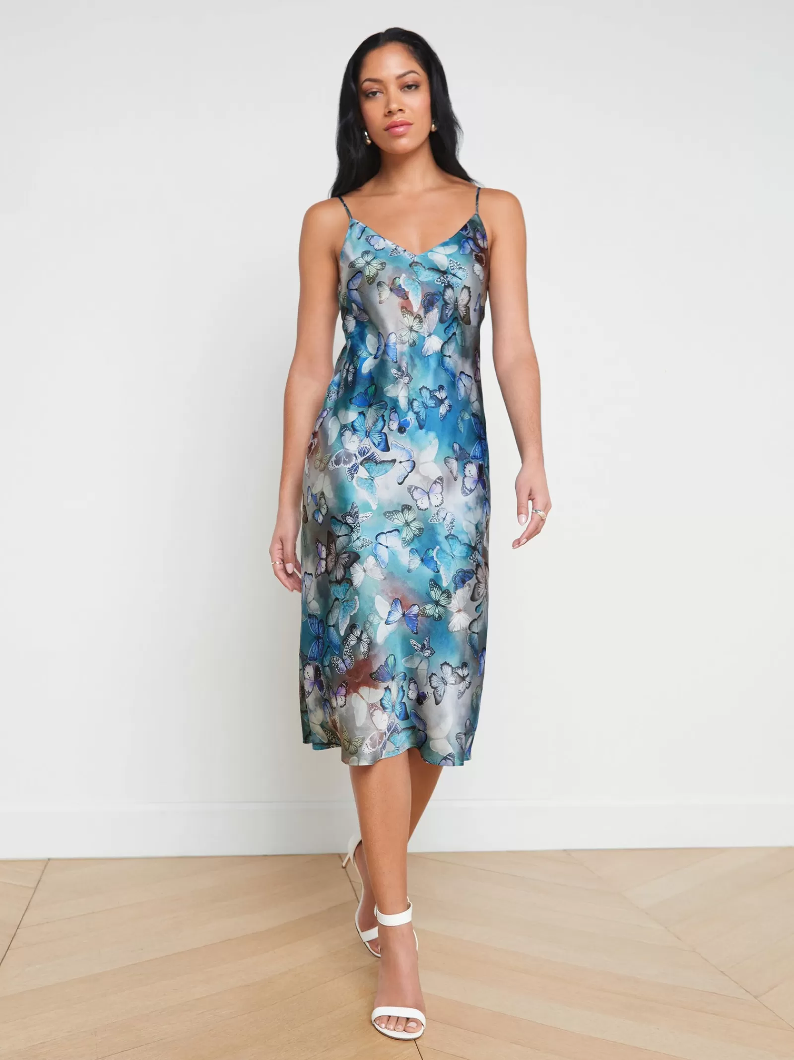 L'AGENCE Jodie Silk Slip Dress< Online Exclusives | Spring Collection