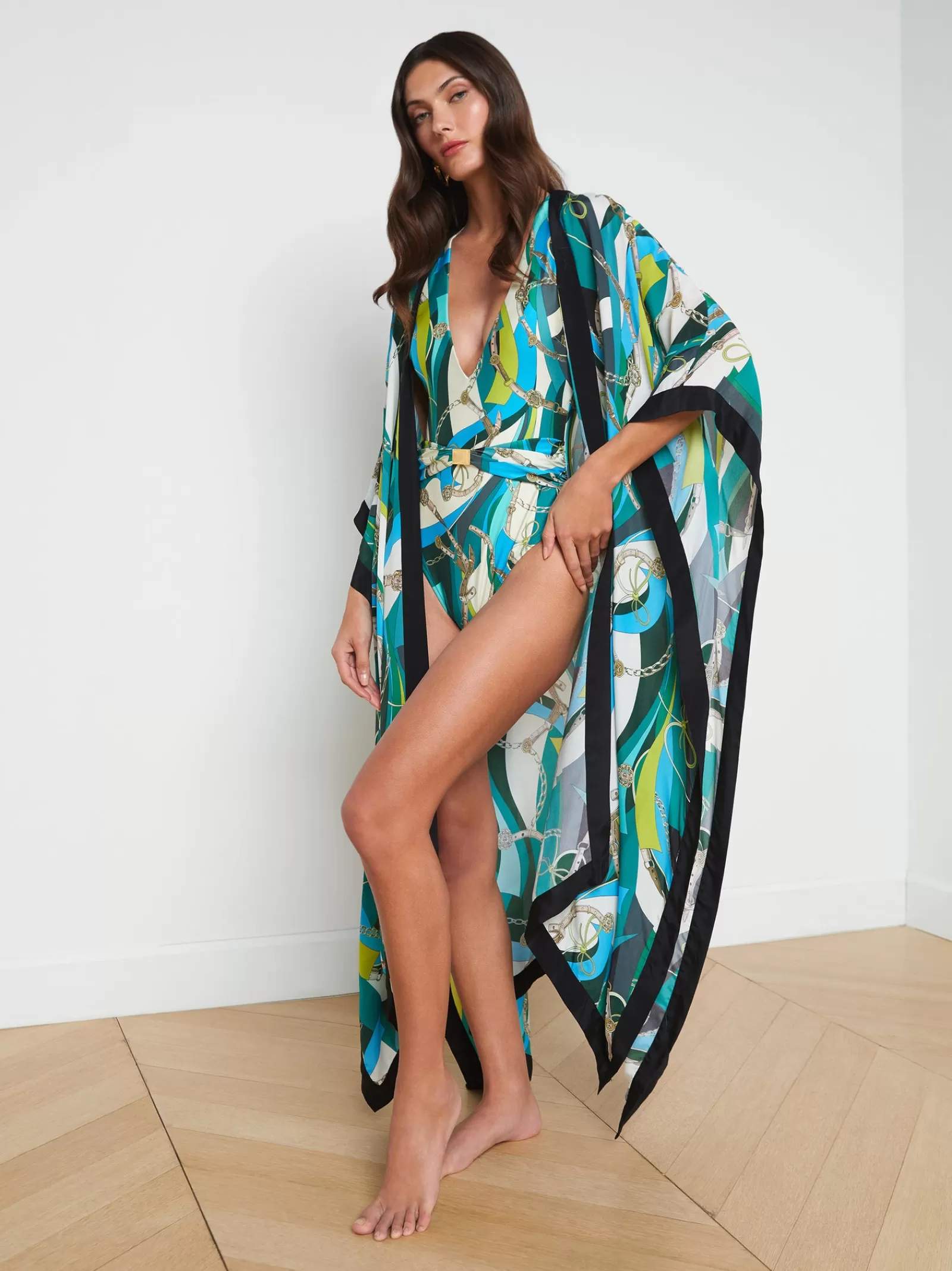 L'AGENCE Kara Silk-Blend Kimono Cover-up< Spring Collection | Swimwear