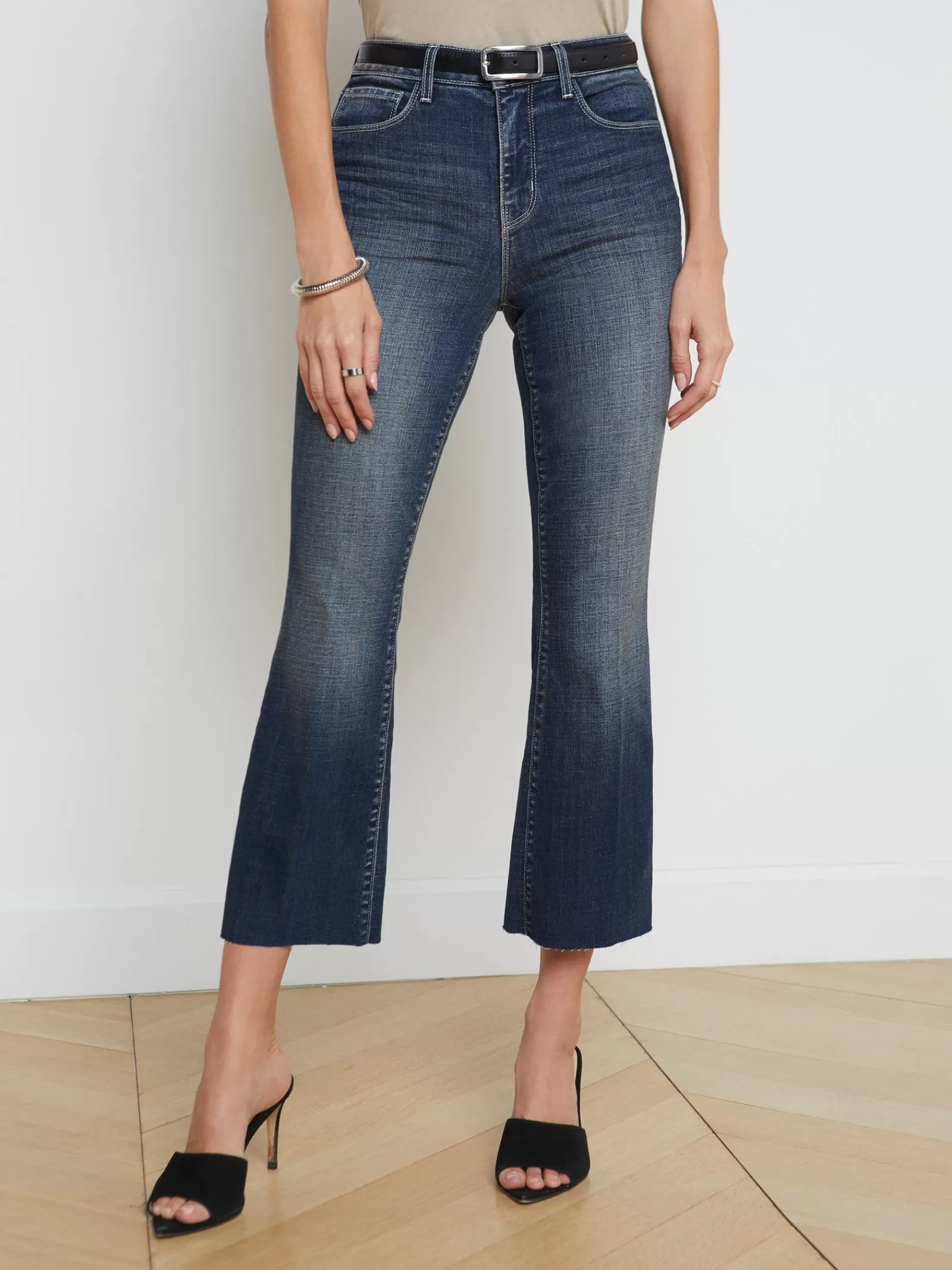 L'AGENCE Kendra Cropped Flare Jean< Petite | Flare & Bootcut