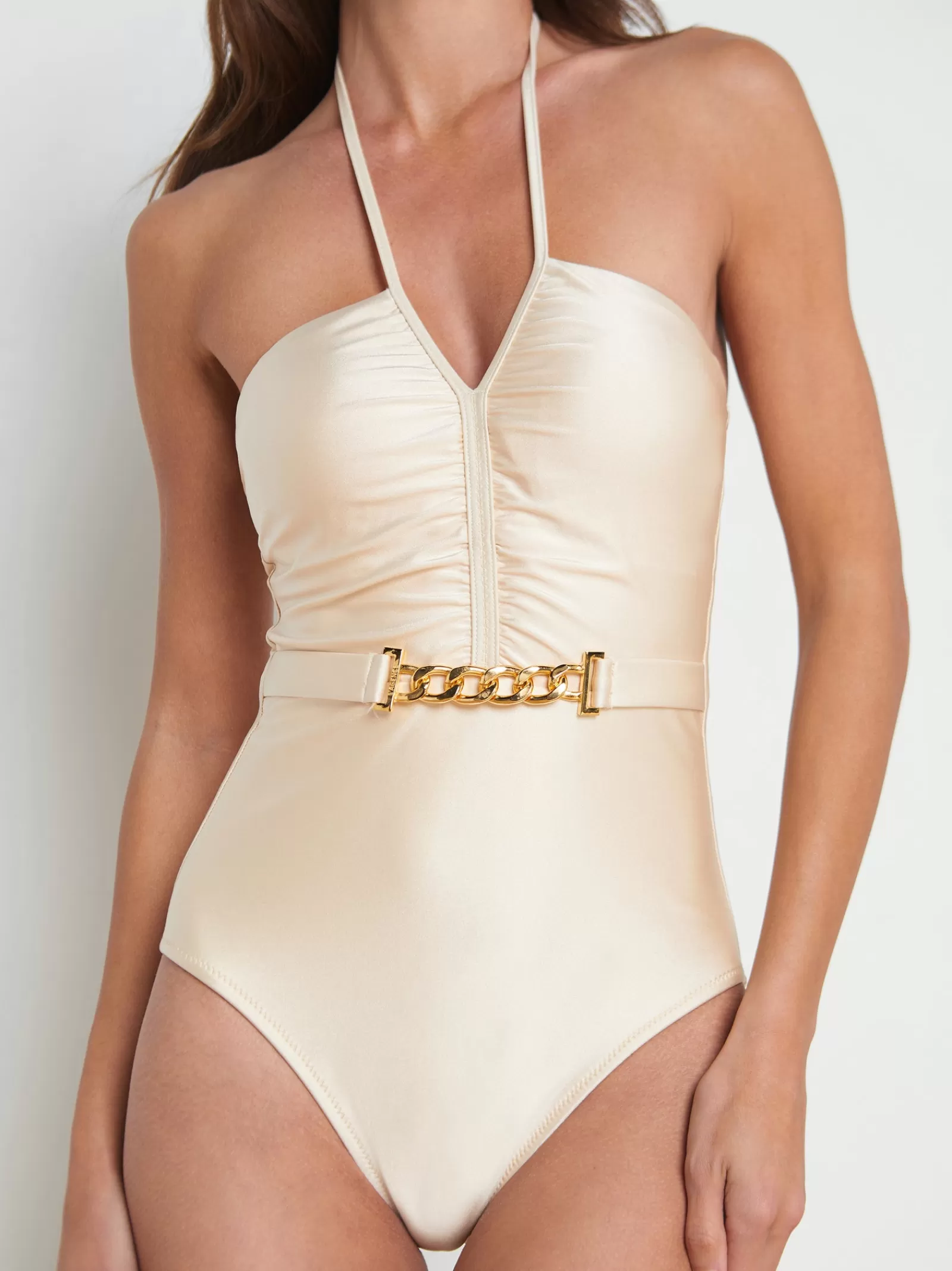 L'AGENCE Leila Halter One-Piece Swimsuit< Spring Collection | Swimwear
