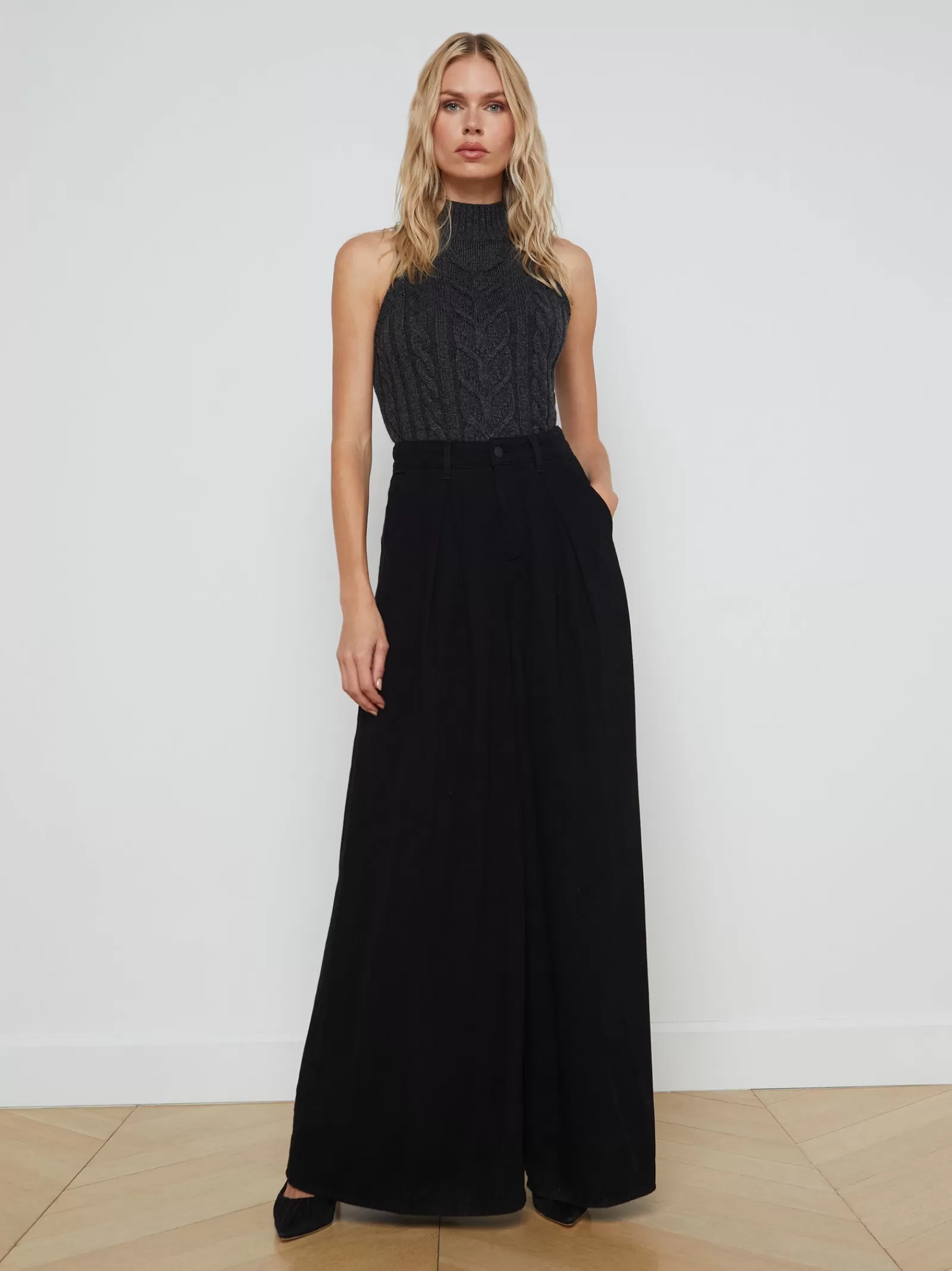 L'AGENCE Lorenza Jean< All Things Black | Wide & Relaxed