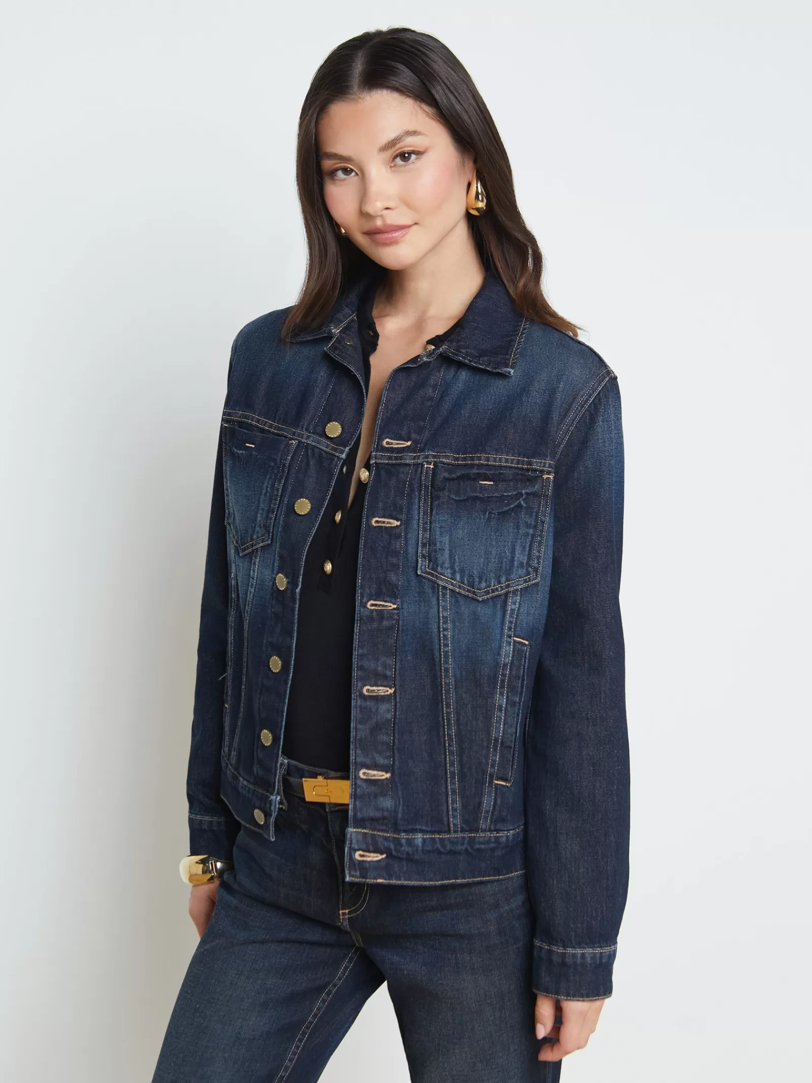 L'AGENCE Mack Oversized Jacket< Denim Jackets | Blazers & Jackets