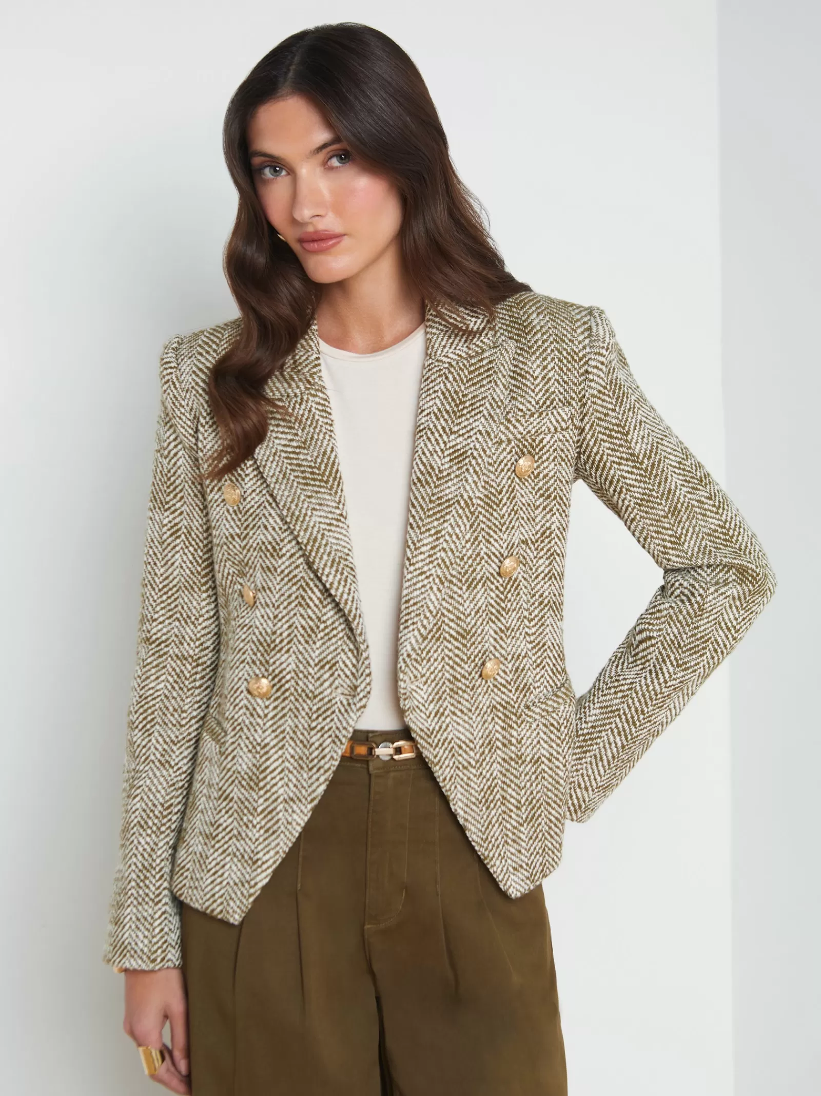 L'AGENCE Marie Herringbone Blazer< Spring Collection | Blazers & Jackets
