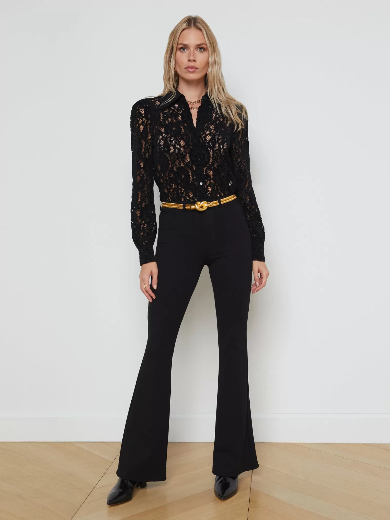 L'AGENCE Marty Pant< All Things Black | Flare & Bootcut