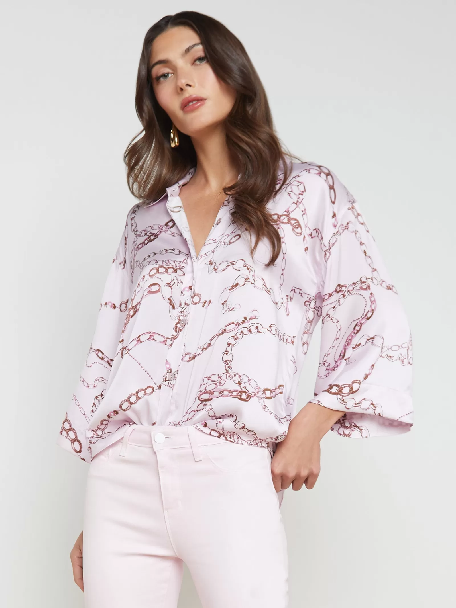 L'AGENCE Patrice Silk Blouse< Spring Collection | Print Edition
