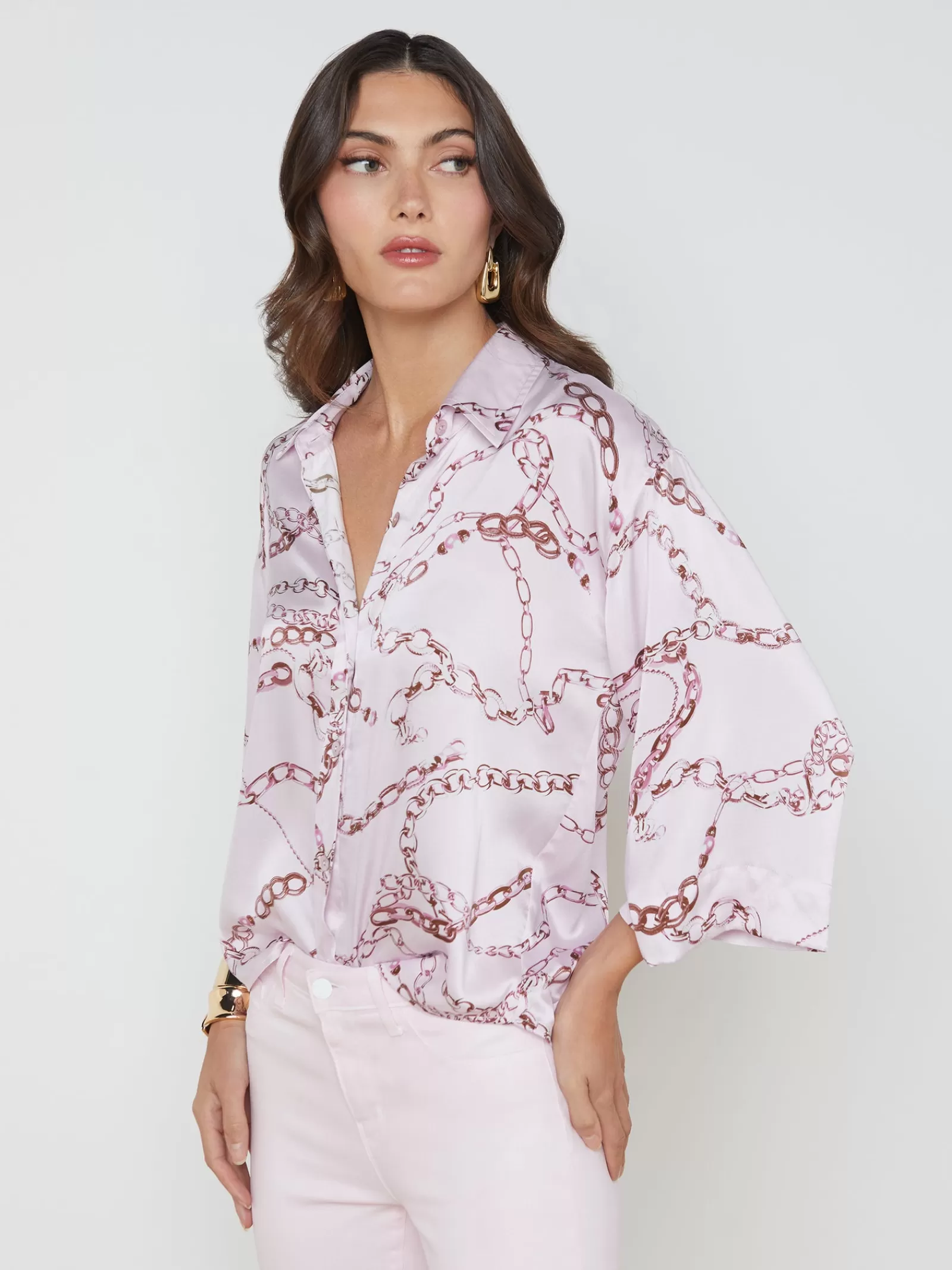L'AGENCE Patrice Silk Blouse< Spring Collection | Print Edition
