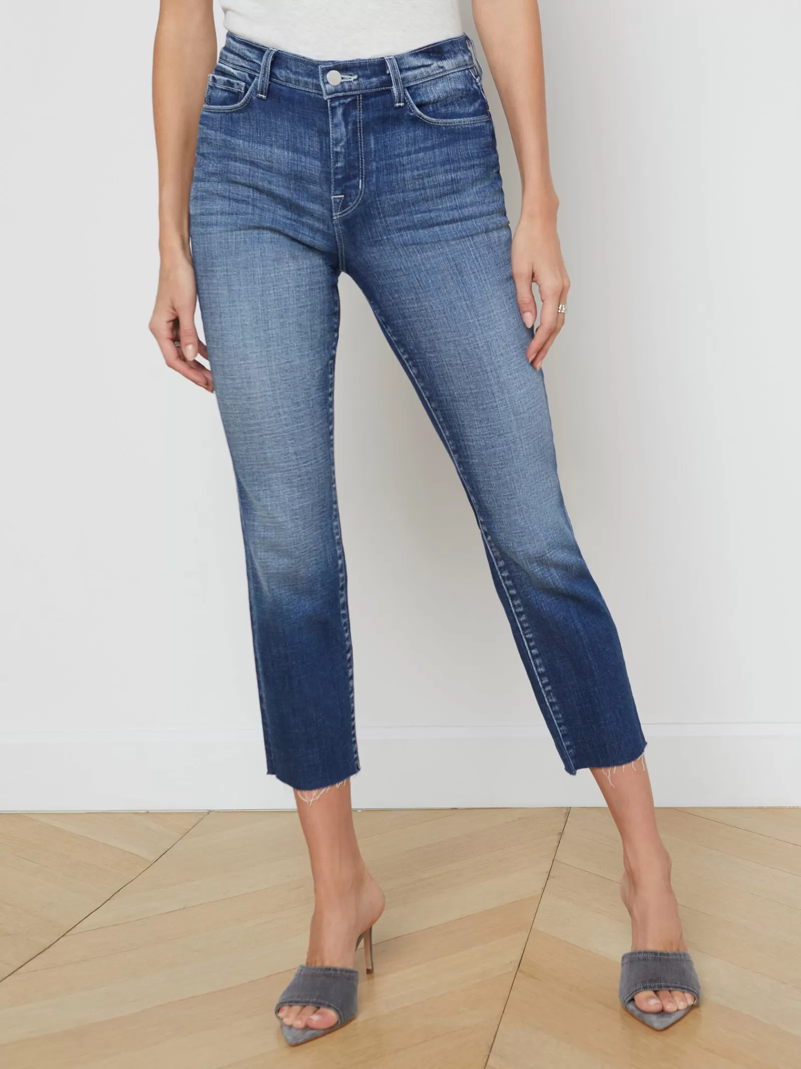 L'AGENCE Sada Slim-Leg Cropped Jean< Resort Collection | Petite