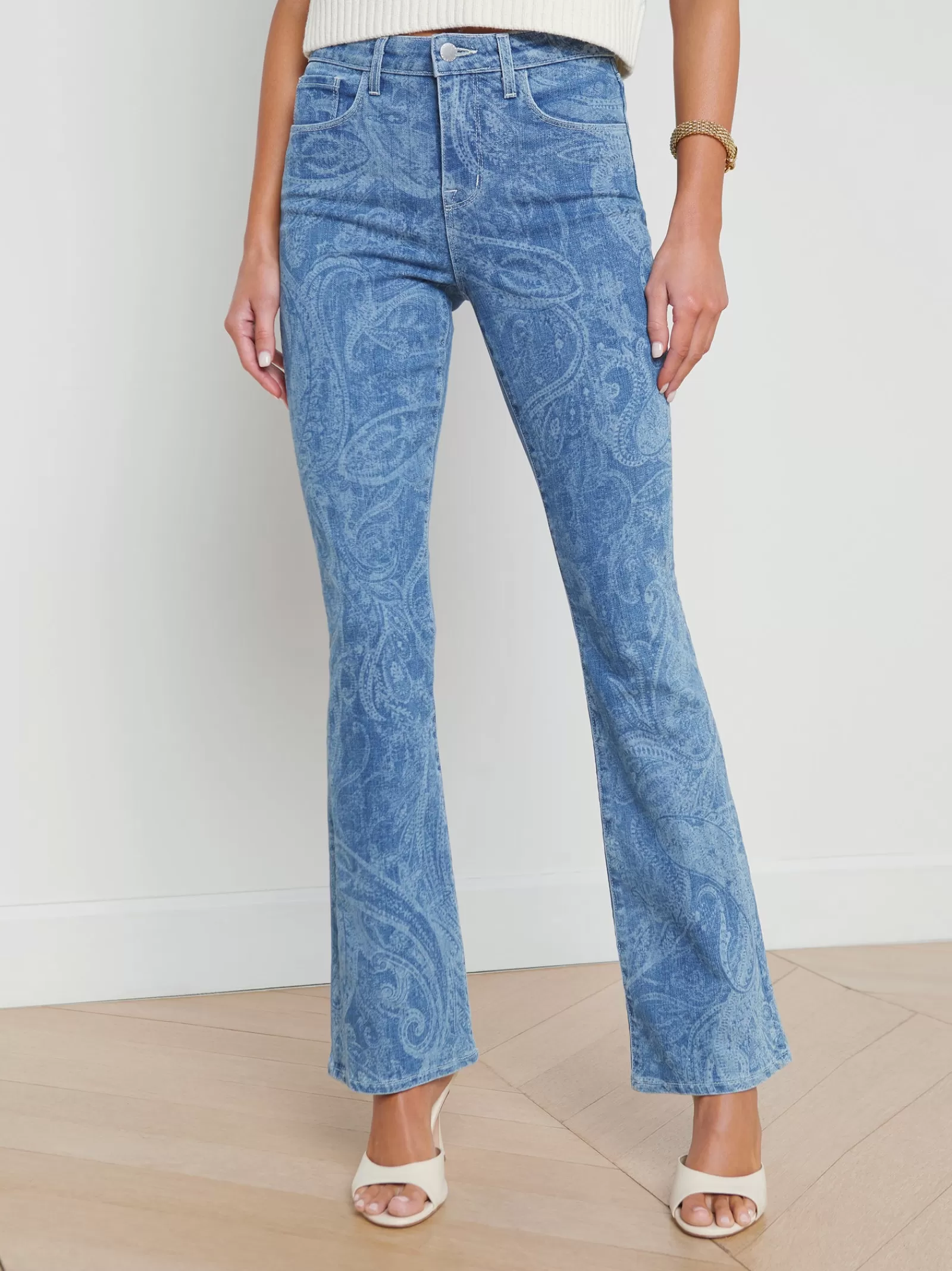 L'AGENCE Stassi Printed Bootcut Jean< Flare & Bootcut | Spring Collection