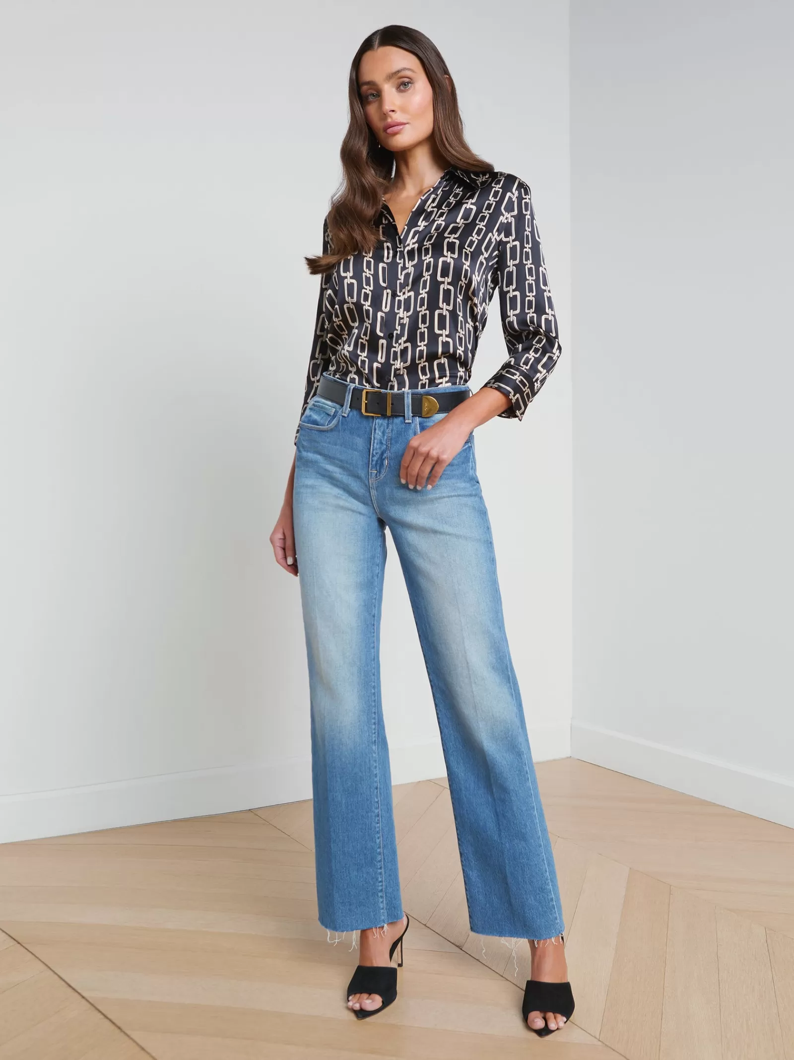 L'AGENCE Tiana Raw-Hem Wide-Leg Jean< Spring '24 Catalog | Spring Collection