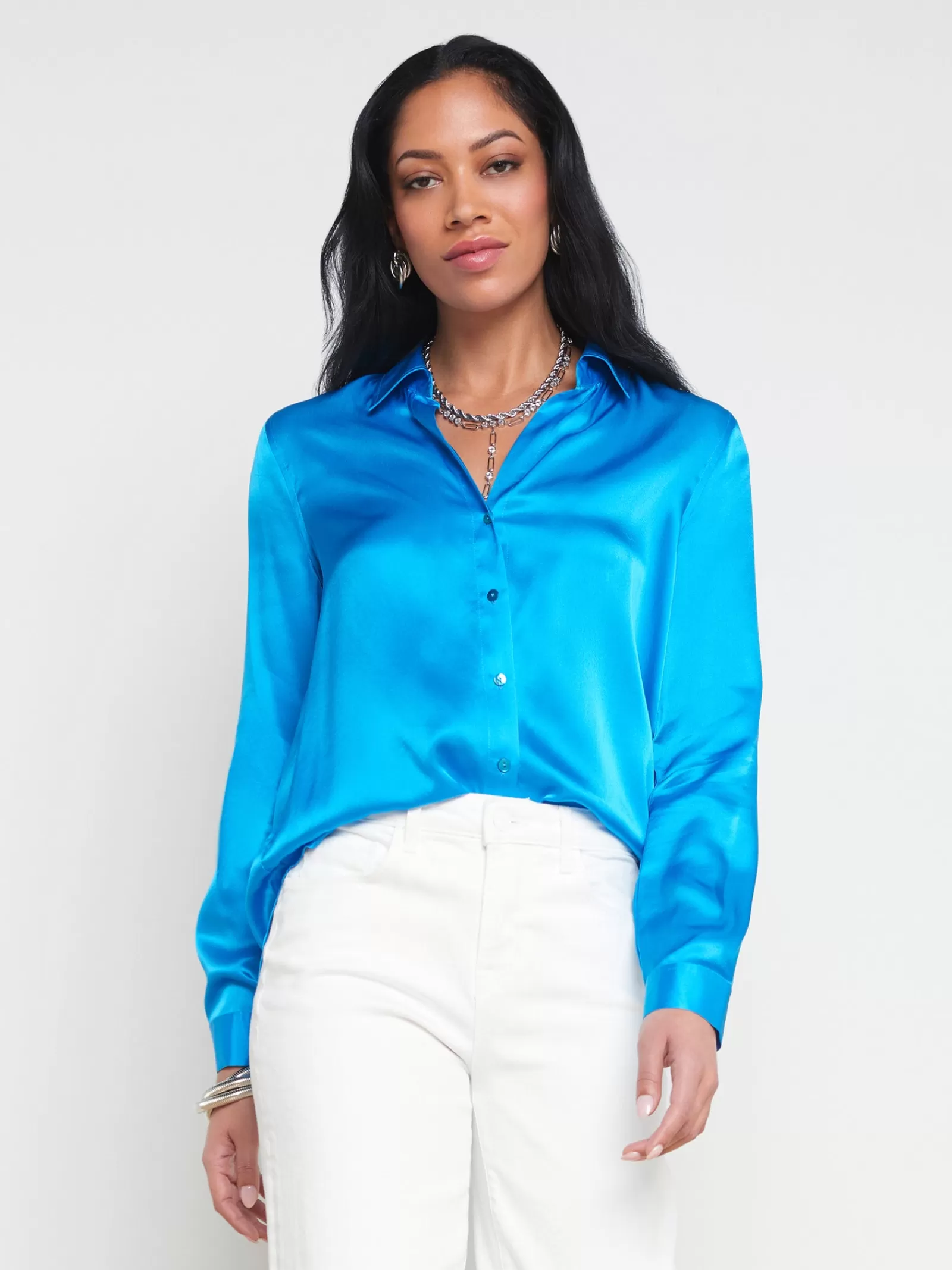 L'AGENCE Tyler Silk Blouse< Back in Stock | Spring Collection