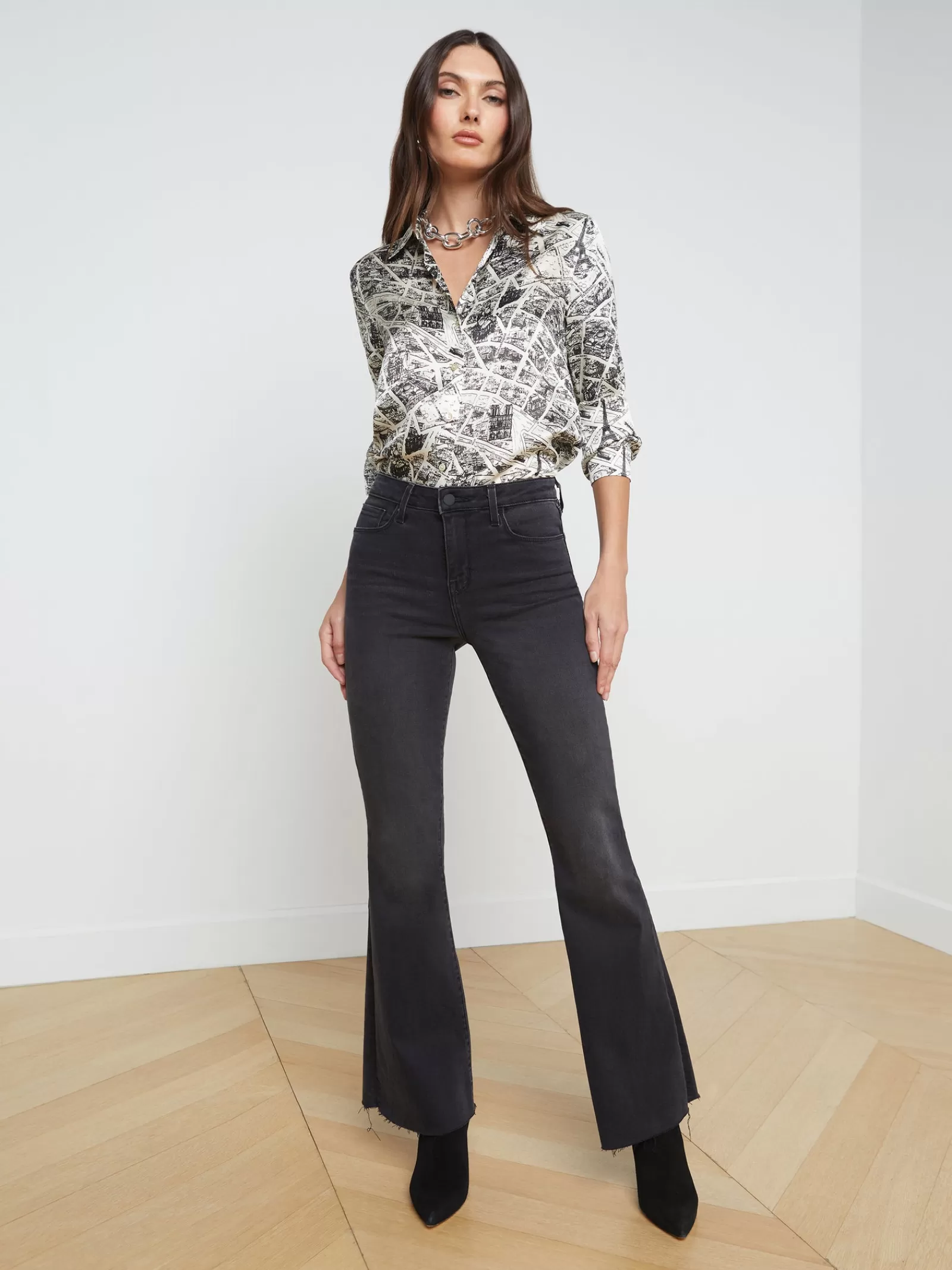 L'AGENCE Tyler Silk Blouse< Print Edition | Blouses & Tops
