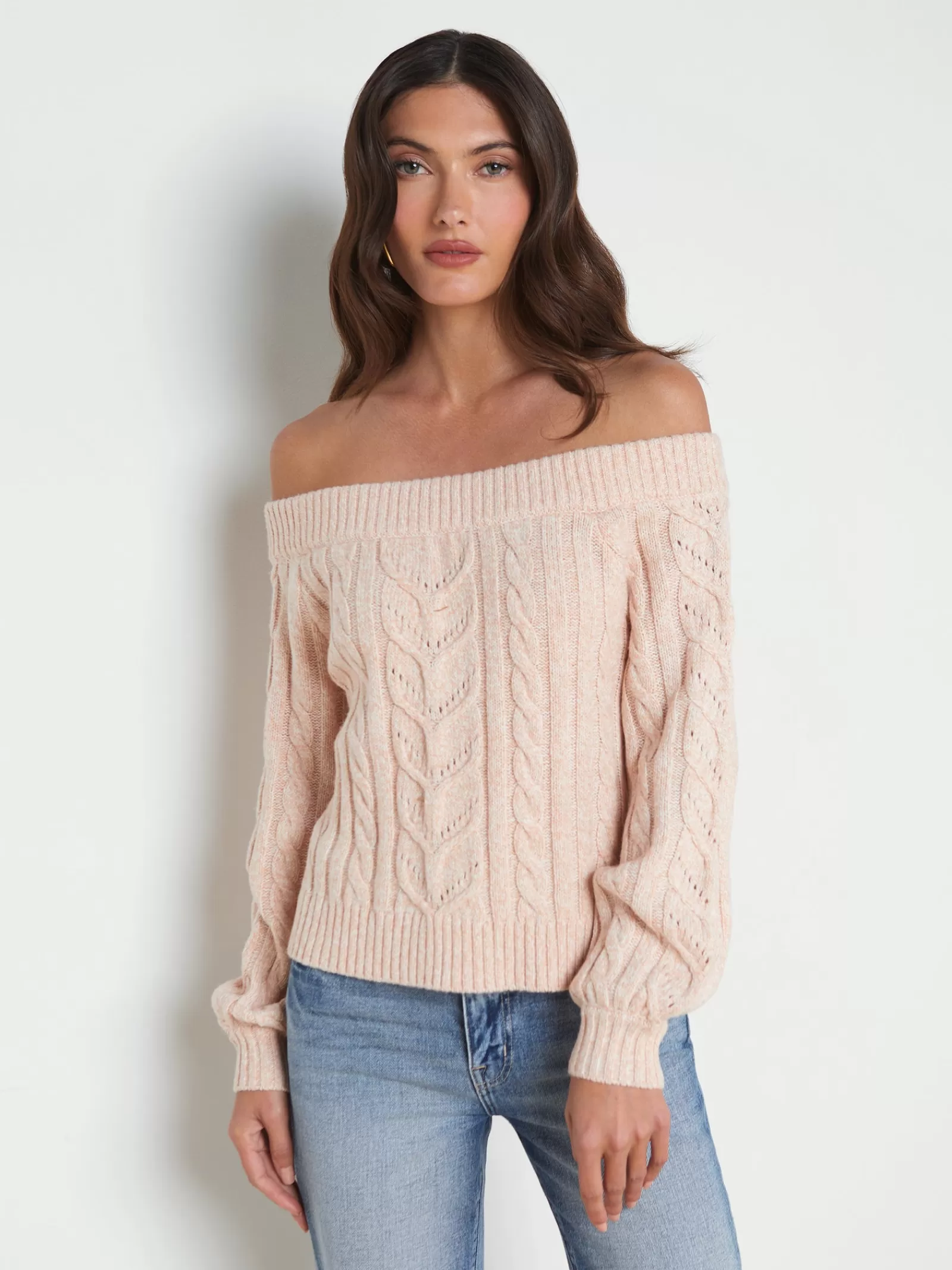 L'AGENCE Vesta Off-the-Shoulder Sweater< Spring Collection | Knitwear